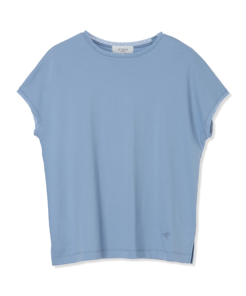 LE SOUK HOLIDAY(ルスークホリデー)の「チュールネックスムースTシャツ【接触冷感・吸水速乾】(Tシャツ/カットソー・レディース・ライトグリーン/オフホワイト/チャコールグレー/サックスブルー・M/L)」の13枚目の写真