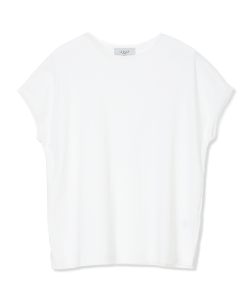 LE SOUK HOLIDAY(ルスークホリデー)の「チュールネックスムースTシャツ【接触冷感・吸水速乾】(Tシャツ/カットソー・レディース・ライトグリーン/オフホワイト/チャコールグレー/サックスブルー・M/L)」の15枚目の写真