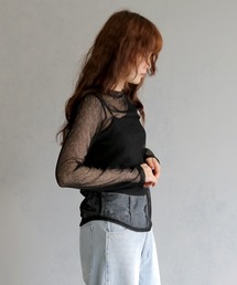 cheriella | 【cheriella】シアーストライプトップス　SHEER STRIPE TOP(Tシャツ/カットソー)