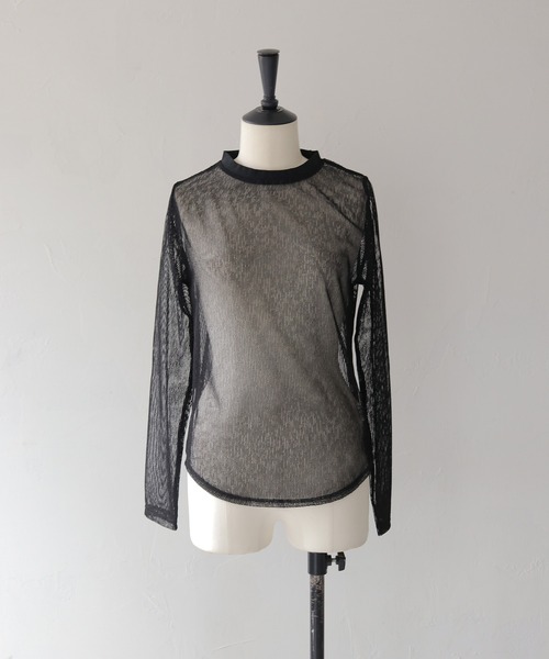 cheriella(シェリエラ)の「【cheriella】シアーストライプトップス SHEER STRIPE TOP(Tシャツ/カットソー・レディース・ブラック/ブラウン/ベージュ・FREE)」の14枚目の写真