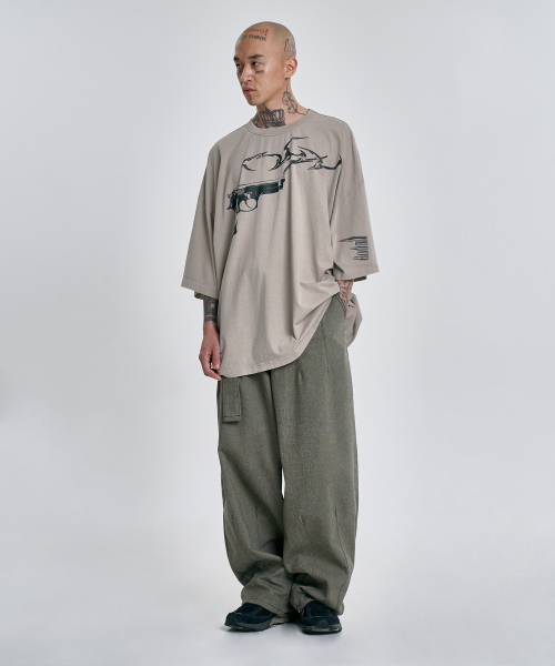AJOBYAJO（アジョバイアジョ）の「[PBA] Gun Shot T-Shirt [BEIGE]（Tシャツ/カットソー・レディース・その他・LARGE/X-LARGE）」の6枚目の写真