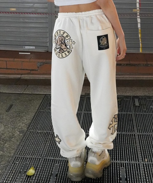 GALFY(ガルフィー)の「【別注】GA×GALFY-別注十字架わんわんスウェットパンツ(スウェットパンツ・メンズ・ホワイト/ブラック/ブラック系2・S/L/XL)」の6枚目の写真