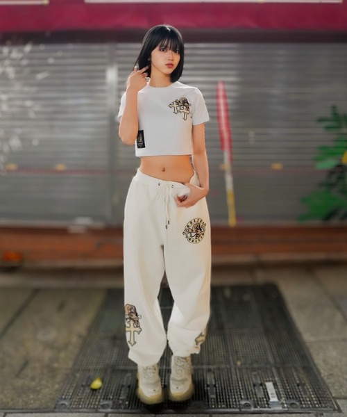 GALFY(ガルフィー)の「【別注】GA×GALFY-別注十字架わんわんスウェットパンツ(スウェットパンツ・メンズ・ホワイト/ブラック/ブラック系2・S/L/XL)」の7枚目の写真