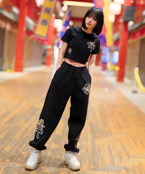 GALFY(ガルフィー)の「【別注】GA×GALFY-別注十字架わんわんスウェットパンツ(スウェットパンツ・メンズ・ホワイト/ブラック/ブラック系2・S/L/XL)」の13枚目の写真