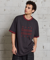 HOODHOOD（フッドフッド）の「COME CLOSER デミジリンガー半袖Tシャツチャコール（Tシャツ/カットソー）」