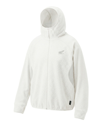H-Tech Light Weight Waffle Hoodie Zip-Up Light Gray