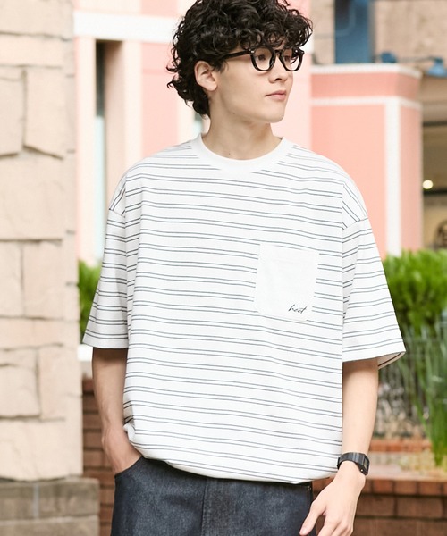 HECT(ヘクト)の「【HECT】One Point Logo Drawstring S/S Pocket Tee / ワンポイントロゴ刺繍 ドロスト 半袖ポケットTシャツ<吸水速乾>(Tシャツ/カットソー・メンズ・ホワイト系/ブラック/モカ/ダークネイビー/ブラック系/ネイビー系/グレー/オフホワイト・M/XL/L)」の3枚目の写真