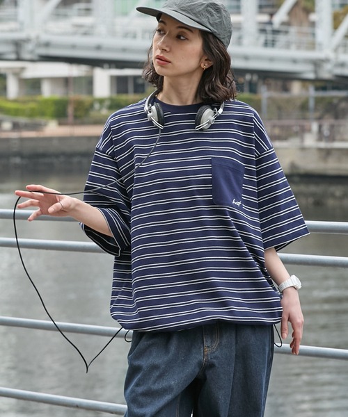 HECT(ヘクト)の「【HECT】One Point Logo Drawstring S/S Pocket Tee / ワンポイントロゴ刺繍 ドロスト 半袖ポケットTシャツ<吸水速乾>(Tシャツ/カットソー・メンズ・ホワイト系/ブラック/モカ/ダークネイビー/ブラック系/ネイビー系/グレー/オフホワイト・M/XL/L)」の8枚目の写真