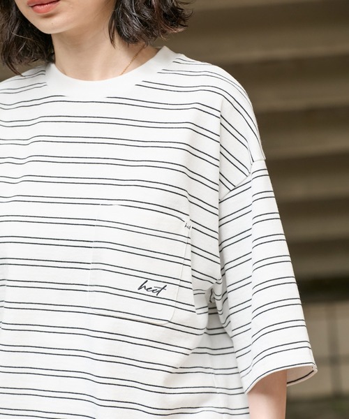 HECT(ヘクト)の「【HECT】One Point Logo Drawstring S/S Pocket Tee / ワンポイントロゴ刺繍 ドロスト 半袖ポケットTシャツ<吸水速乾>(Tシャツ/カットソー・メンズ・ホワイト系/ブラック/モカ/ダークネイビー/ブラック系/ネイビー系/グレー/オフホワイト・M/XL/L)」の12枚目の写真