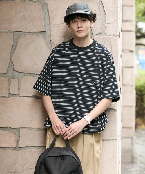 HECT(ヘクト)の「【HECT】One Point Logo Drawstring S/S Pocket Tee / ワンポイントロゴ刺繍 ドロスト 半袖ポケットTシャツ<吸水速乾>(Tシャツ/カットソー・メンズ・ホワイト系/ブラック/モカ/ダークネイビー/ブラック系/ネイビー系/グレー/オフホワイト・M/XL/L)」の14枚目の写真