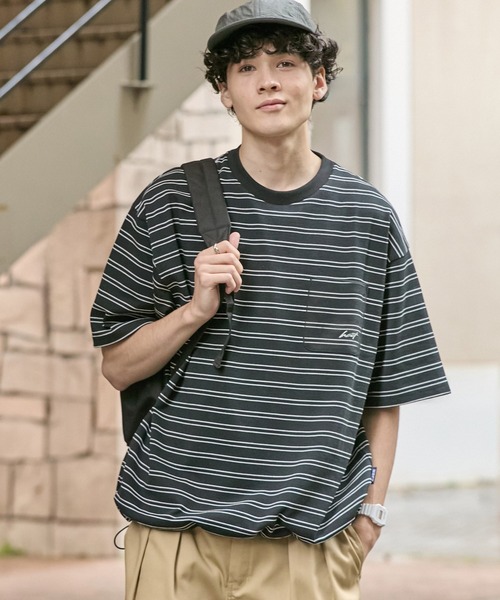 HECT(ヘクト)の「【HECT】One Point Logo Drawstring S/S Pocket Tee / ワンポイントロゴ刺繍 ドロスト 半袖ポケットTシャツ<吸水速乾>(Tシャツ/カットソー・メンズ・ホワイト系/ブラック/モカ/ダークネイビー/ブラック系/ネイビー系/グレー/オフホワイト・M/XL/L)」の15枚目の写真