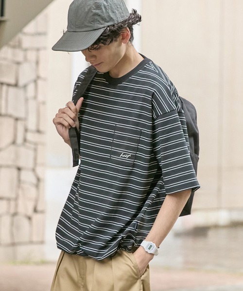 HECT(ヘクト)の「【HECT】One Point Logo Drawstring S/S Pocket Tee / ワンポイントロゴ刺繍 ドロスト 半袖ポケットTシャツ<吸水速乾>(Tシャツ/カットソー・メンズ・ホワイト系/ブラック/モカ/ダークネイビー/ブラック系/ネイビー系/グレー/オフホワイト・M/XL/L)」の16枚目の写真