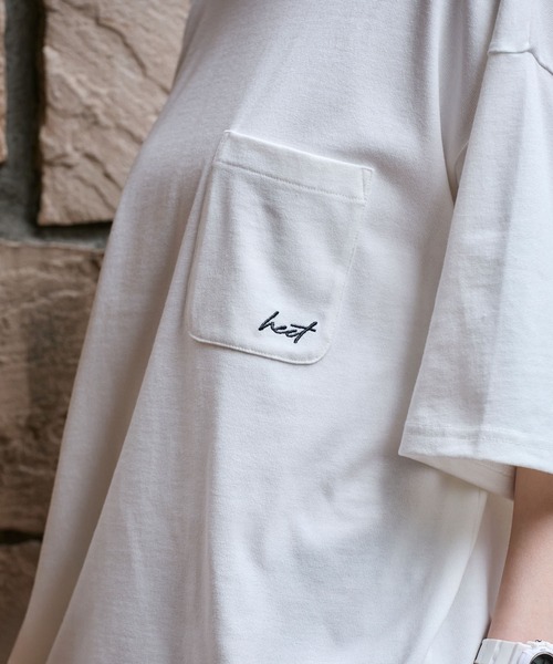 HECT(ヘクト)の「【HECT】One Point Logo Drawstring S/S Pocket Tee / ワンポイントロゴ刺繍 ドロスト 半袖ポケットTシャツ<吸水速乾>(Tシャツ/カットソー・メンズ・ホワイト系/ブラック/モカ/ダークネイビー/ブラック系/ネイビー系/グレー/オフホワイト・M/XL/L)」の21枚目の写真