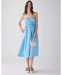 kate spade new york（ケイトスペード ニューヨーク）の「スモックド ストラップレス ミディ ドレス（ワンピース）」