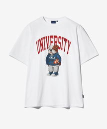 ユニバーシティダン半袖Tシャツホワイト/レッド