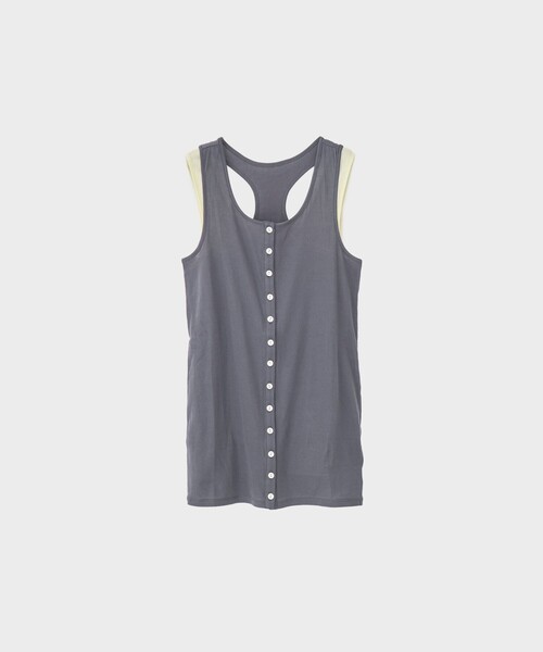 CITY TOKYO（シティトウキョウ）の「【CITY TOKYO/シティートウキョウ】Layered Tank Tops/レイヤードタンクトップ（タンクトップ・レディース・ブルー/キャメル/ライトグリーン/ブラック・FREE）」の3枚目の写真