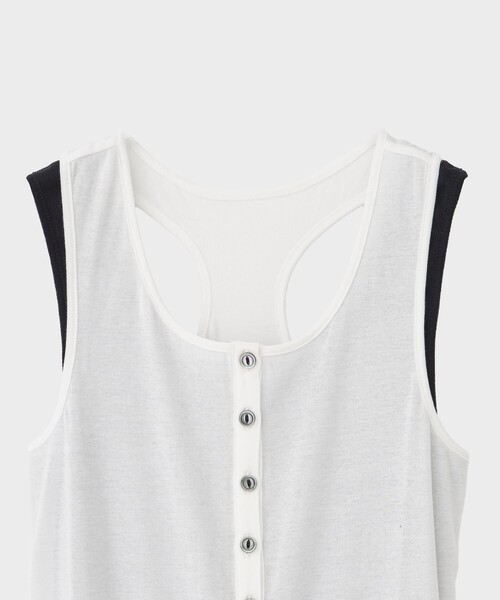 CITY TOKYO（シティトウキョウ）の「【CITY TOKYO/シティートウキョウ】Layered Tank Tops/レイヤードタンクトップ（タンクトップ・レディース・ブルー/キャメル/ライトグリーン/ブラック・FREE）」の16枚目の写真