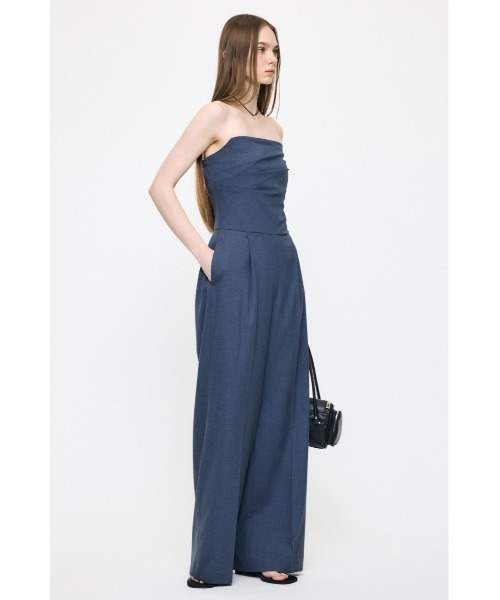 MOUSSY(マウジー)の「TUCKED WAIST BARE オールインワン(つなぎ/オールインワン・レディース・ブルー/グレー系その他/ブラック・2/1)」の7枚目の写真