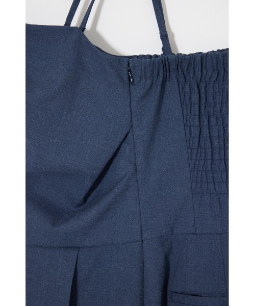 MOUSSY(マウジー)の「TUCKED WAIST BARE オールインワン(つなぎ/オールインワン・レディース・ブルー/グレー系その他/ブラック・2/1)」の9枚目の写真