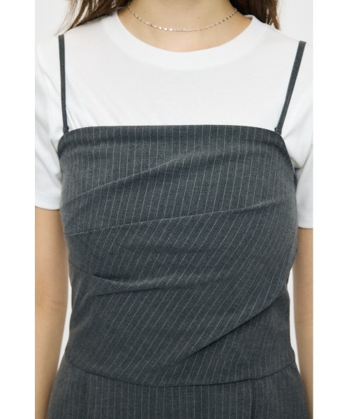 MOUSSY(マウジー)の「TUCKED WAIST BARE オールインワン(つなぎ/オールインワン・レディース・ブルー/グレー系その他/ブラック・2/1)」の15枚目の写真