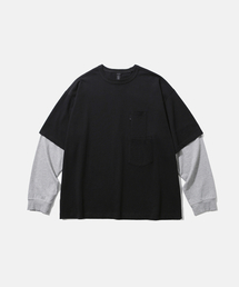 MOIF（モイフ）の「[SS26] LAYERED VENT L/S TEE / BLACK（Tシャツ/カットソー）」