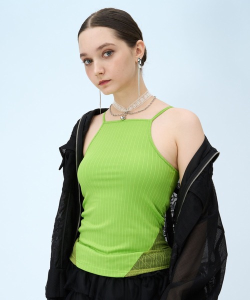 HARE（ハレ）の「カップツキアメスリキャミソール(HARE)（インナーウェア/肌着・レディース・グレー/グリーン/ブラック・FREE）」の14枚目の写真