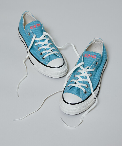 PUBLUX（パブリュクス）の「CONVERSE/コンバース ALL STAR AGED WASHED CORDUROY OX/オールスター エイジド ウォッシュド コーデュロイ  スニーカー[23.0~25.0cm]（スニーカー・レディース・パープル/ターコイズブルー・25.0cm/24.0cm/23.0cm）」の5枚目の写真
