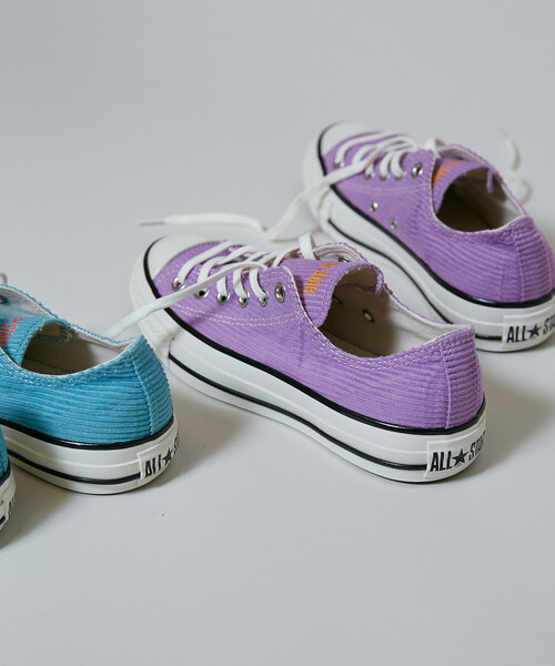 PUBLUX（パブリュクス）の「CONVERSE/コンバース ALL STAR AGED WASHED CORDUROY OX/オールスター エイジド ウォッシュド コーデュロイ  スニーカー[23.0~25.0cm]（スニーカー・レディース・パープル/ターコイズブルー・25.0cm/24.0cm/23.0cm）」の6枚目の写真