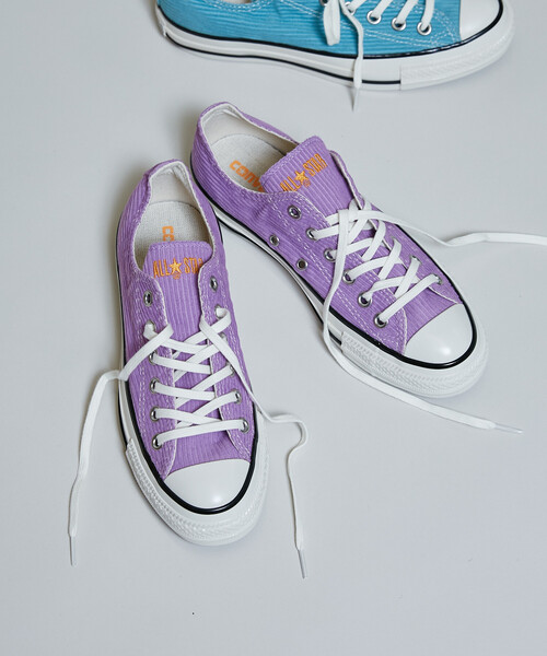 PUBLUX（パブリュクス）の「CONVERSE/コンバース ALL STAR AGED WASHED CORDUROY OX/オールスター エイジド ウォッシュド コーデュロイ  スニーカー[23.0~25.0cm]（スニーカー・レディース・パープル/ターコイズブルー・25.0cm/24.0cm/23.0cm）」の7枚目の写真