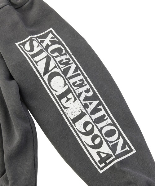 X-girl(エックスガール)の「FADED MIX LOGO SWEAT HOODIE(パーカー・レディース・ブラック/オリーブ/バーガンディー・XL/L/M/S)」の15枚目の写真