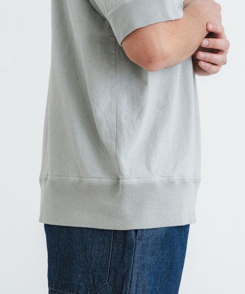 quadro(クオドロ)の「BDドライ度詰め天竺半袖クルーネックプルオーバー(Tシャツ/カットソー・メンズ・アイボリー/グレー/MD.Gray/レンガ・MEDIUM/LARGE)」の9枚目の写真