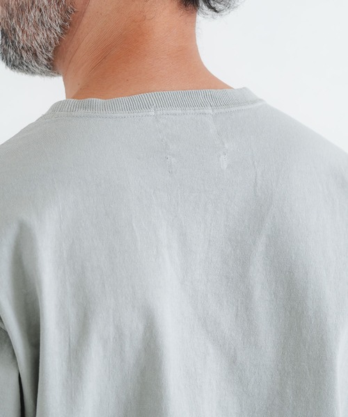 quadro(クオドロ)の「BDドライ度詰め天竺半袖クルーネックプルオーバー(Tシャツ/カットソー・メンズ・アイボリー/グレー/MD.Gray/レンガ・MEDIUM/LARGE)」の10枚目の写真