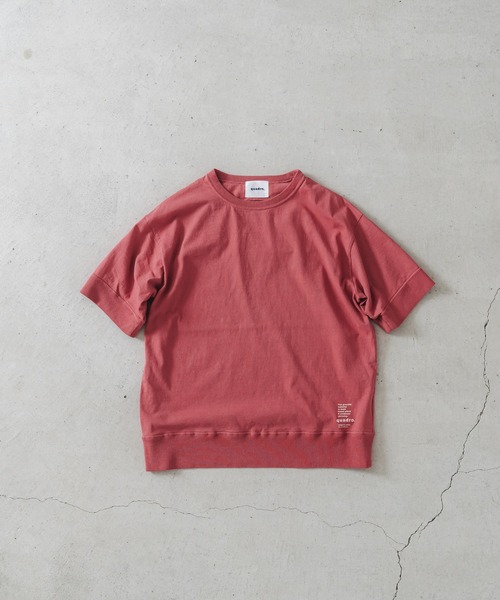 quadro(クオドロ)の「BDドライ度詰め天竺半袖クルーネックプルオーバー(Tシャツ/カットソー・メンズ・アイボリー/グレー/MD.Gray/レンガ・MEDIUM/LARGE)」の6枚目の写真