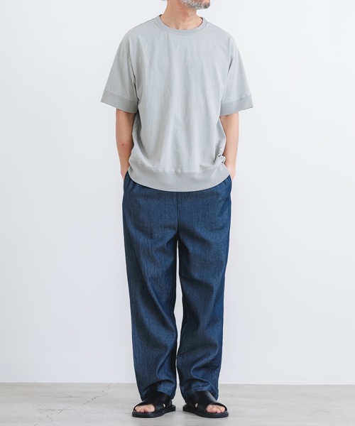quadro(クオドロ)の「BDドライ度詰め天竺半袖クルーネックプルオーバー(Tシャツ/カットソー・メンズ・アイボリー/グレー/MD.Gray/レンガ・MEDIUM/LARGE)」の17枚目の写真