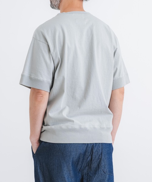 quadro(クオドロ)の「BDドライ度詰め天竺半袖クルーネックプルオーバー(Tシャツ/カットソー・メンズ・アイボリー/グレー/MD.Gray/レンガ・MEDIUM/LARGE)」の12枚目の写真