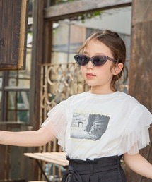 GLOBAL WORK（グローバルワーク）の「袖シアーフォトT半袖/680412（Tシャツ/カットソー）」