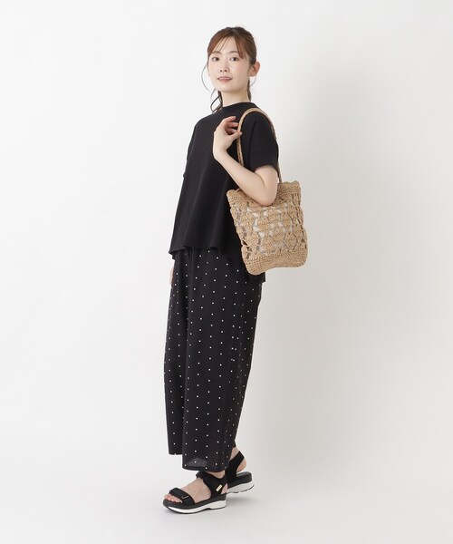 one'sterrace(ワンズテラス)の「TSL ハートモチーフアミペーパートート(ショルダーバッグ・レディース・ベージュ系8/パープル系1/グリーン系5・99)」の16枚目の写真