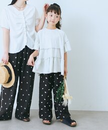 CIAOPANIC TYPY | 【KIDS】フラワー刺繍パイピングパンツ（おそろい対応）：100～150cm(その他パンツ)