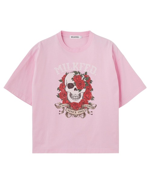 MILKFED.(ミルクフェド)の「SKULL S/S TEE(Tシャツ/カットソー・レディース・ピンク/オフホワイト/ブラック・L/M)」の16枚目の写真