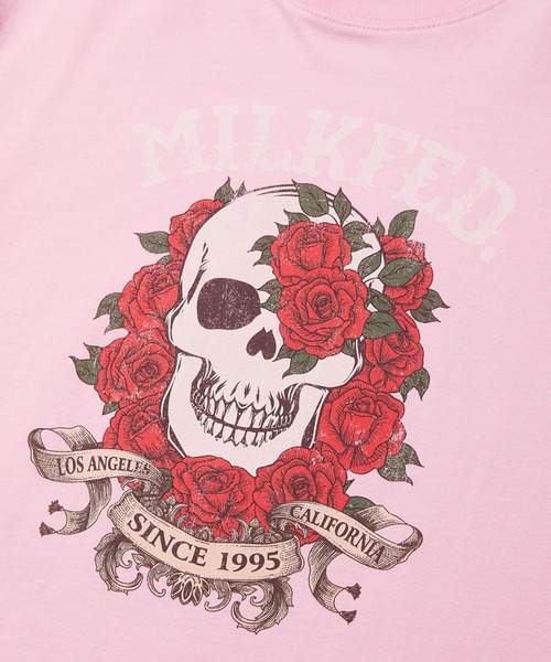 MILKFED.(ミルクフェド)の「SKULL S/S TEE(Tシャツ/カットソー・レディース・ピンク/オフホワイト/ブラック・L/M)」の19枚目の写真