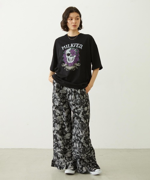 MILKFED.(ミルクフェド)の「SKULL S/S TEE(Tシャツ/カットソー・レディース・ピンク/オフホワイト/ブラック・L/M)」の9枚目の写真