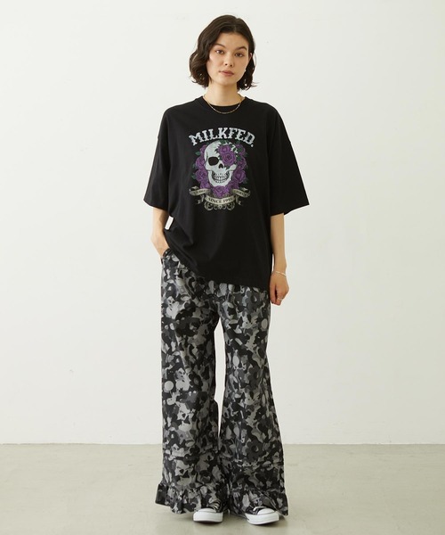 MILKFED.(ミルクフェド)の「SKULL S/S TEE(Tシャツ/カットソー・レディース・ピンク/オフホワイト/ブラック・L/M)」の11枚目の写真