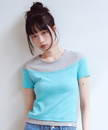 Lace Layered T-Shirts, Gray