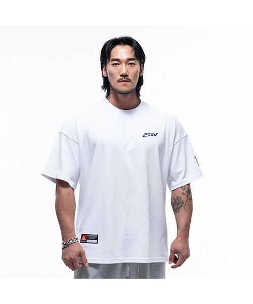 PHYSICAL GARMENTS（フィジカルガーメンツ）の「P2433 コットンメッシュバスケットボールジャイアントフィット半袖 [3 COLOR]（Tシャツ/カットソー・メンズ・ネイビー/ホワイト/ブラック・LARGE/MEDIUM/X-LARGE/XX-LARGE）」の2枚目の写真