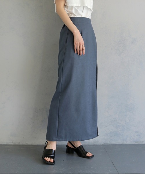 &g'aime（アンジェム）の「【&ｇ'aime 】カーブレース切替タイトスカート　Curved Lace Panel Tight Skirt（スカート・レディース・ブラック/チャコールグレー・FREE）」の9枚目の写真