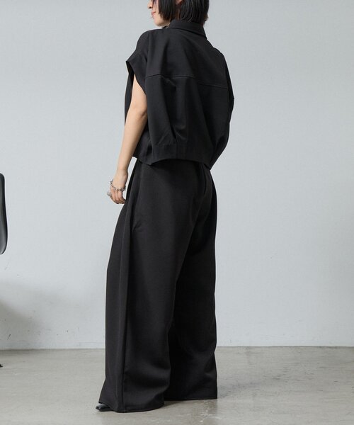 goocy（グーシー）の「【セットアップ対応】クレープデシンコクーンシャツ（シャツ/ブラウス・レディース・ブラック/ブラウン・FREE）」の5枚目の写真