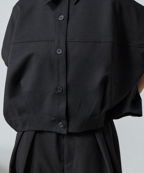goocy（グーシー）の「【セットアップ対応】クレープデシンコクーンシャツ（シャツ/ブラウス・レディース・ブラック/ブラウン・FREE）」の9枚目の写真