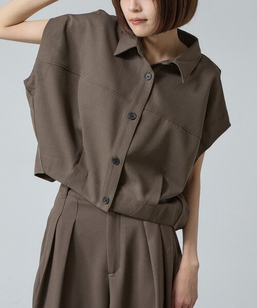 goocy（グーシー）の「【セットアップ対応】クレープデシンコクーンシャツ（シャツ/ブラウス・レディース・ブラック/ブラウン・FREE）」の11枚目の写真