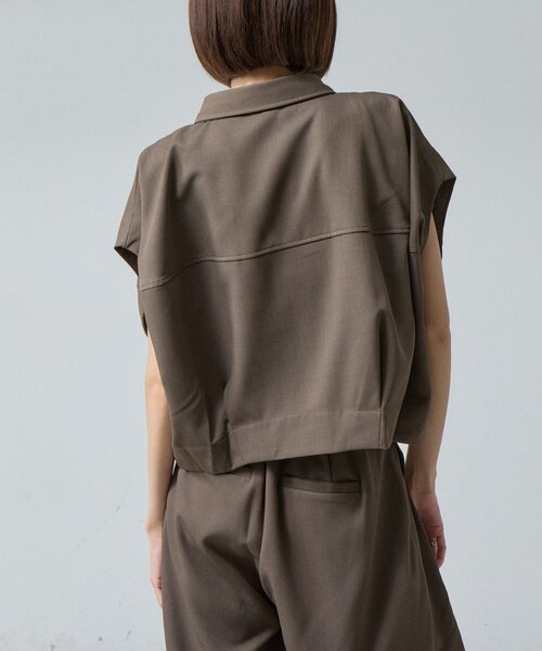 goocy（グーシー）の「【セットアップ対応】クレープデシンコクーンシャツ（シャツ/ブラウス・レディース・ブラック/ブラウン・FREE）」の14枚目の写真