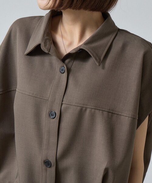 goocy（グーシー）の「【セットアップ対応】クレープデシンコクーンシャツ（シャツ/ブラウス・レディース・ブラック/ブラウン・FREE）」の15枚目の写真